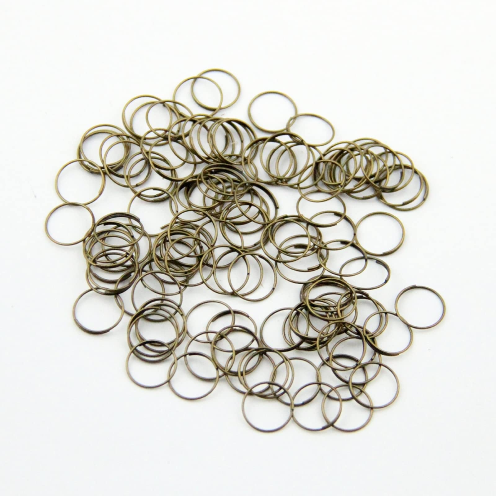 Lot de 500 anneaux octogonaux en métal argenté/doré/bronze pour guirlandes et anneaux en acier Argenté 12 mm
