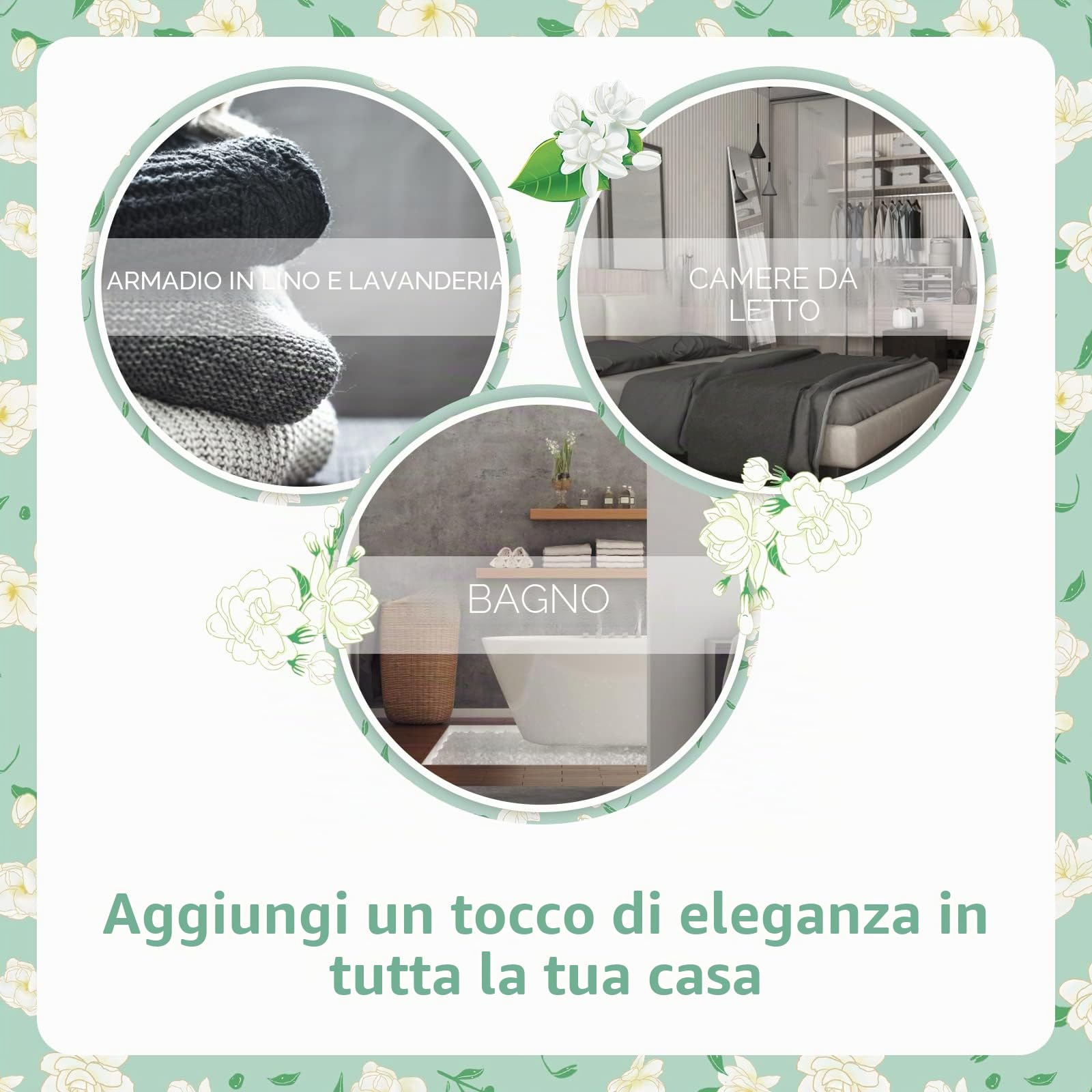 Carta Profumata di jasmine Fresco per Cassetti Fodere per Armadi per Profumare i Vestiti e Decorare i Mobili, 6 Fogli 36..5 x 50 cm