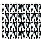 30,60 Pack Black 2 Inch Women Metal Snap Hair Clips Accessories No Slip Hair Barrettes Girls Women Hair Accessories (Black 60PCS)