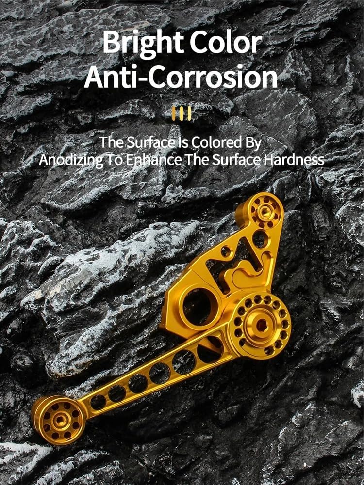 Folding Bike Chain Tensioner Rear Derailleur Chain Guide Folding Bike Chain Guide Assembly Compatible with Brompton 2/6-speed External derailleurs and 3-Speed Internal hub Gears