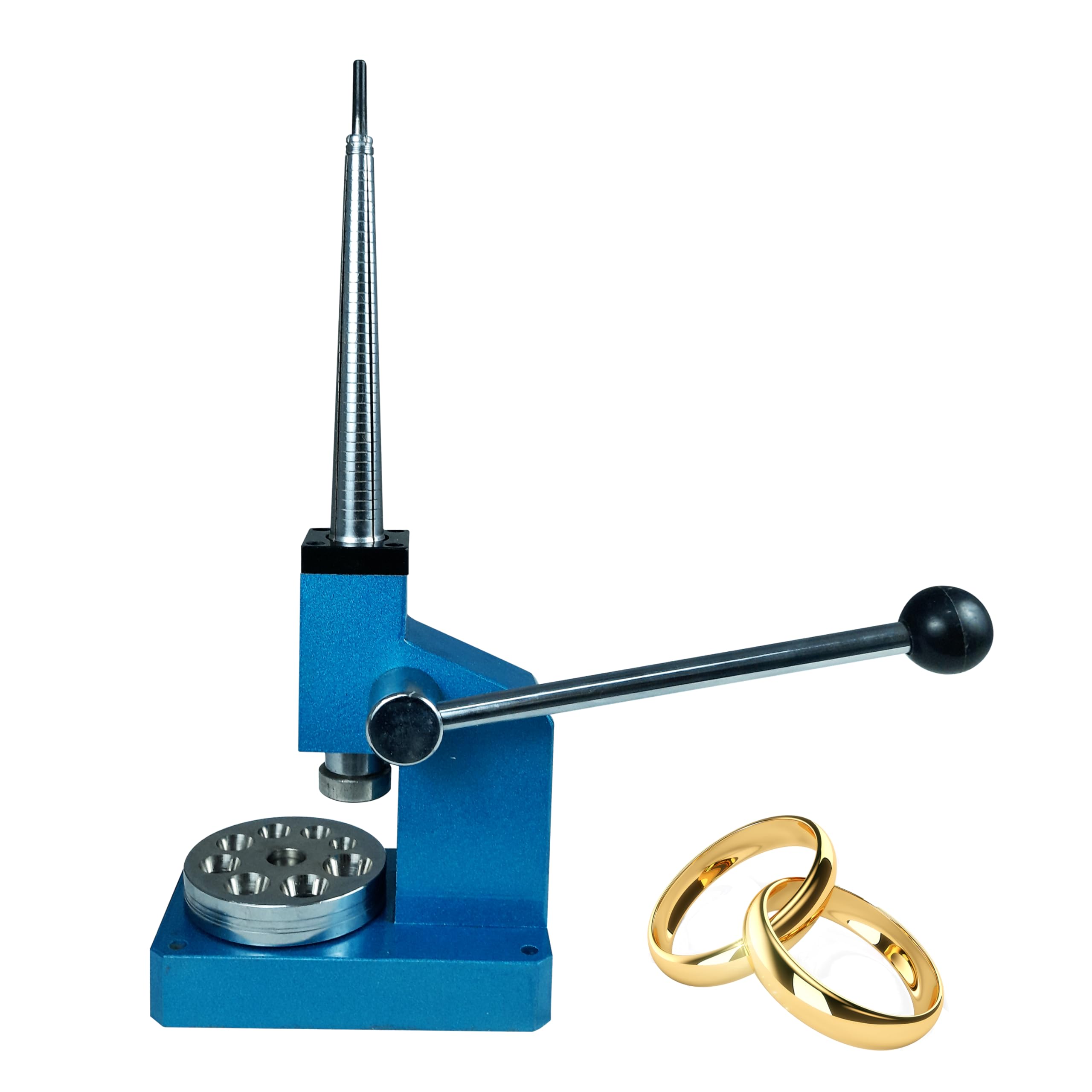 Simond Store Ring Stretcher Size Enlarger Reducer, 4 Spline Mandrel, Ring Size 1-33, High Precision Ring Size Adjuster Jewelry Making Tool for Rings