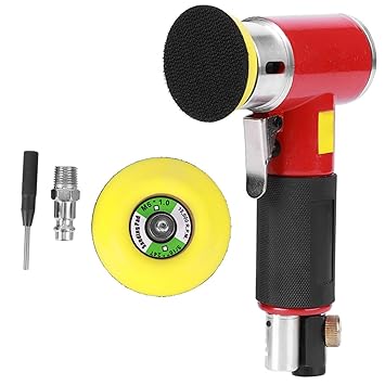 Pneumatic Sander, High Base Eccentric Double Rotation High Strength Air Sander with Sanding Back Cushion for Polished for Polishing