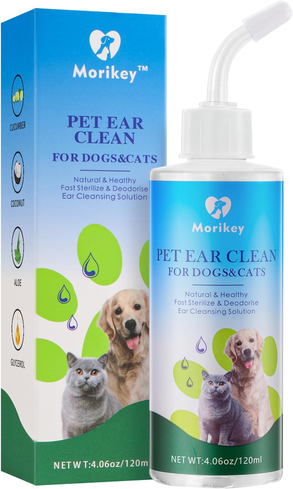 PetArmor Ear Rinse for Dogs & Cats, 4 oz, Cleans Dirt