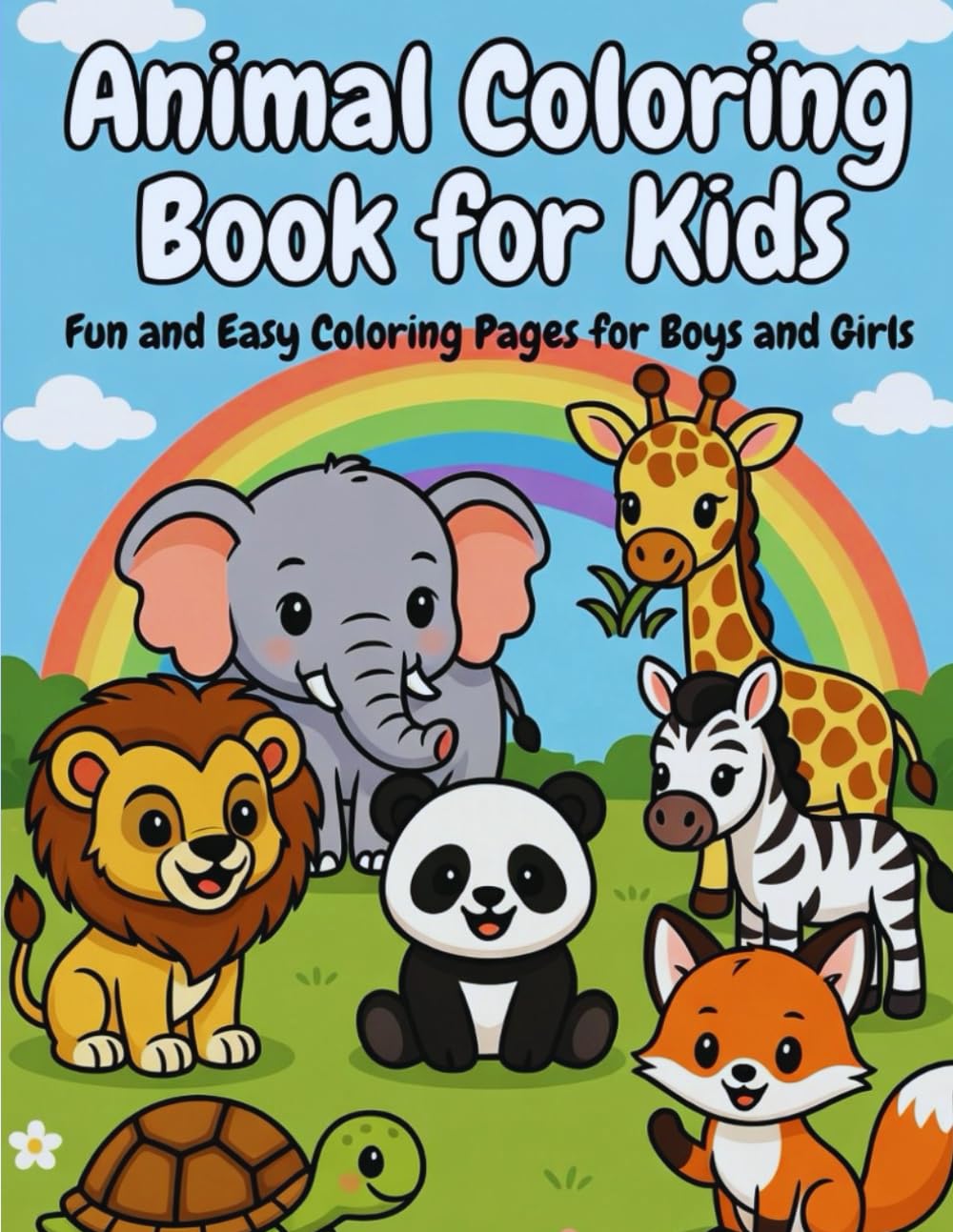 Animal Coloring book for kids: Fun and easy coloring pages for kids