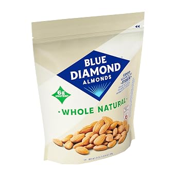 Blue Diamond Almonds Whole Natural Raw Snack Nuts, 25 Oz Resealable Bag (Pack of 1)