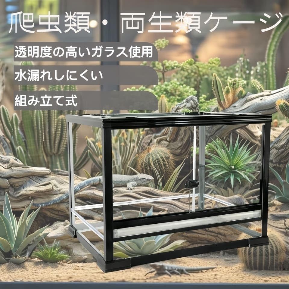 Amazon | 大型ガラス飼育ケージ、爬虫類両生類飼育ケージ、オリジナル