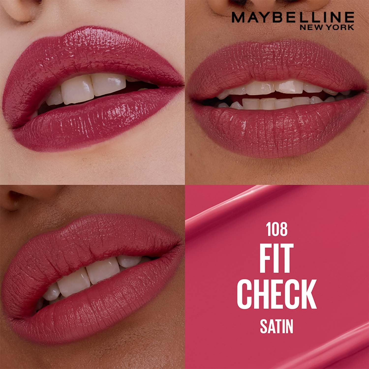 71ISZcsHA-L._SL1500_ Maybelline New York Maybelline Serum Lipstick (Satin), 108 Fit