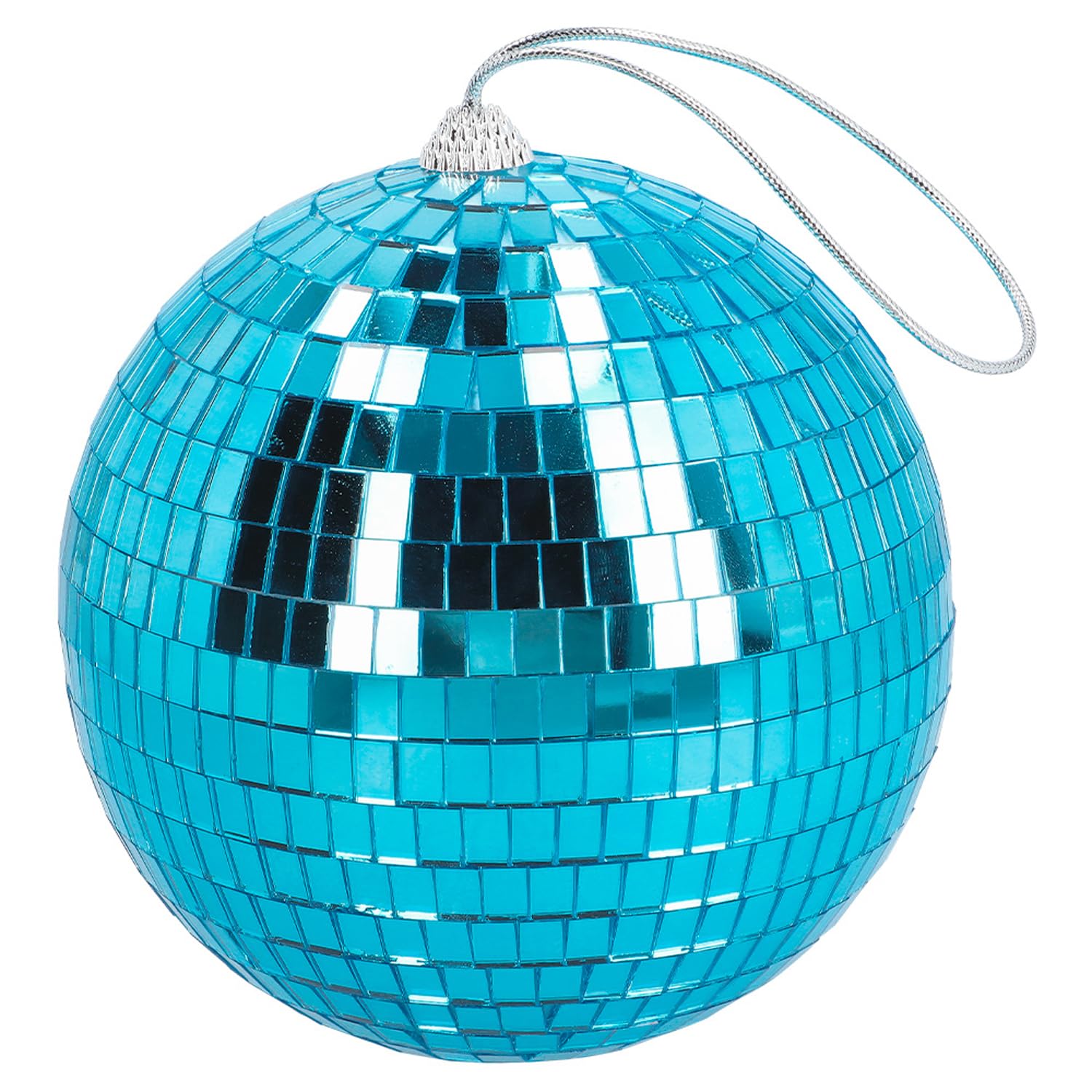 Boland - Shiny Disco Ball Diameter Approx. 15 cm Disco Fever Hanging Decoration for Party or New Year's Eve Light Blue