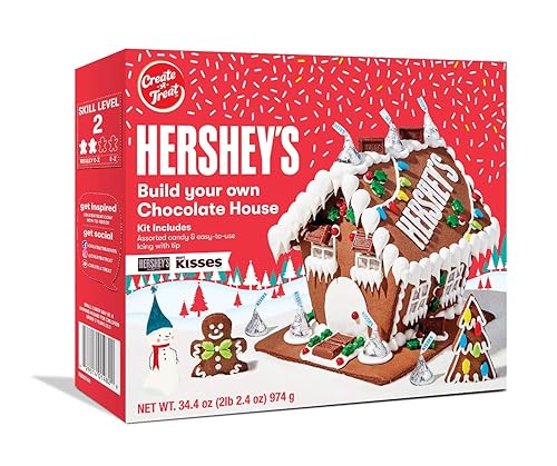 Hershey's Build Your Own Chocolate Holiday - Kit de casa de jengibre para las fiestas, 34.4 onzas disponible en Yaxa Colombia