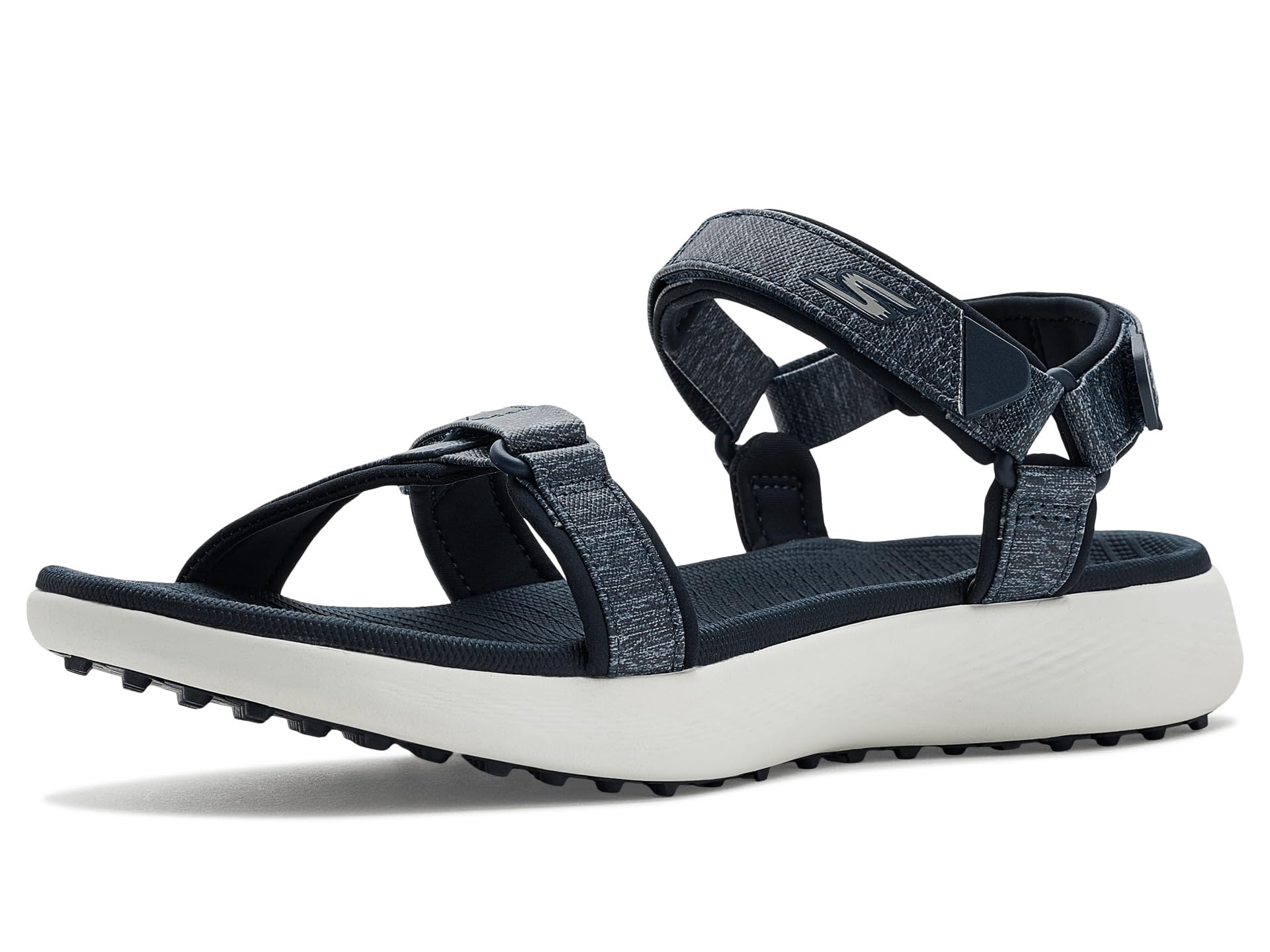 Skechers Women's 600 Spikeless Golf Sandals Shoe, Navy/White, Medium