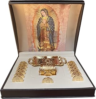 Angelitos de Mexico Wedding Arras Coins Gold-plated Our Lady of Guadalupe La Guadalupana Celebrate Catholic Gift Arras de Boda Ceremonial Handmade Coins