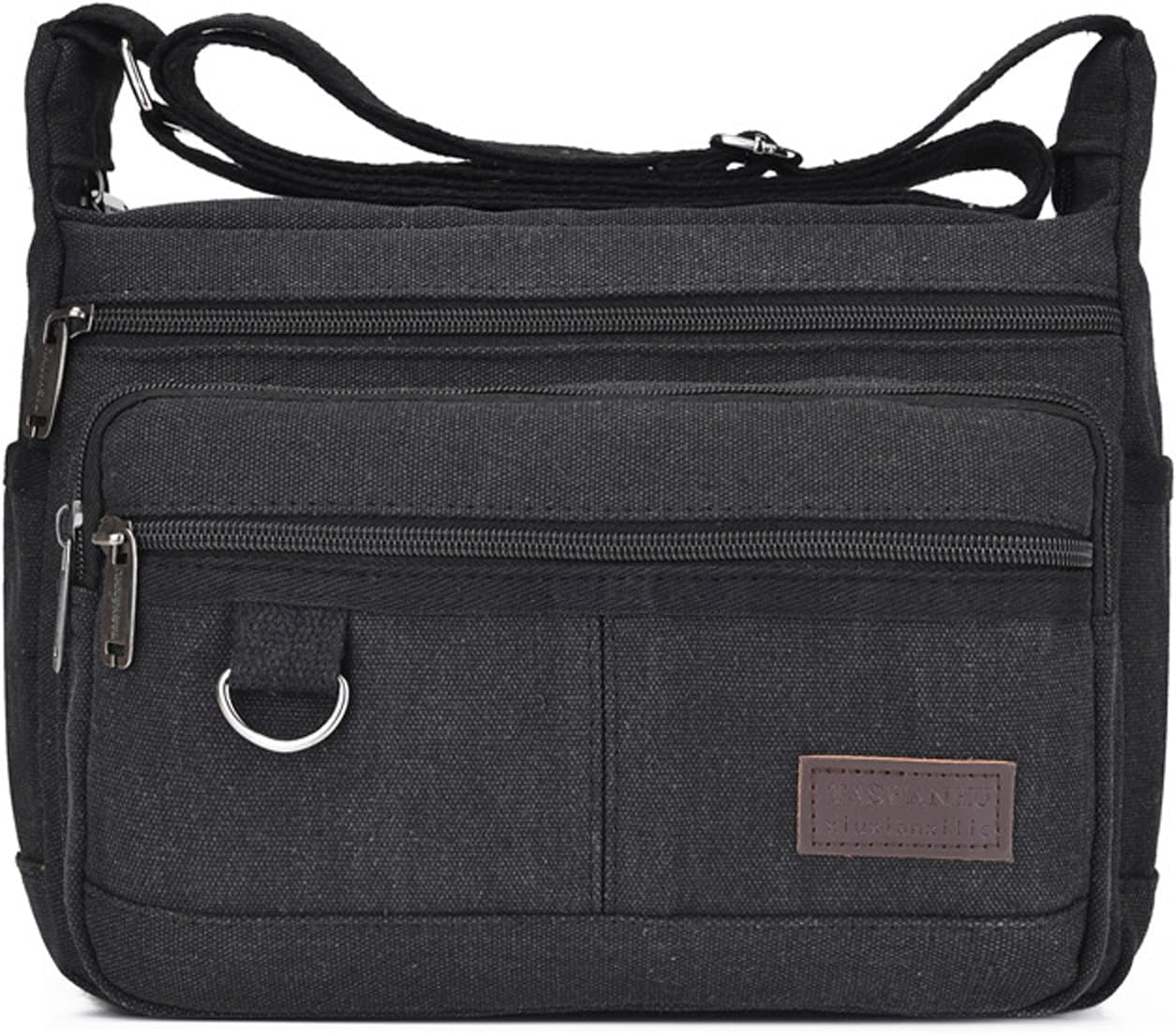 13 "Canvas Crossbody Bag Multi Pocket Outdoor Activity Crossbody Bag Business Travel Messenger Bag Laptop Computer Bag