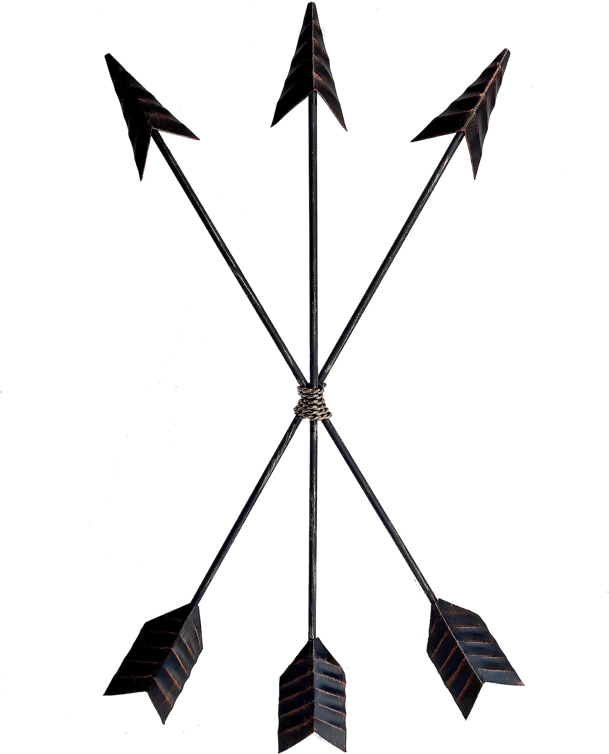 Cast Iron Metal Native American Arrow Wall Decor and Wall Sculptures