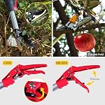 REDCAMP Extendable Tree Pruner,4.6-10ft Pole Saw Pruning Shear, Telescopic Long Handle Tree Trimmer with Cut & Hold Bypass Clippers, Lightweight Adjustable Fruit Picker for Tree Branch Cutter