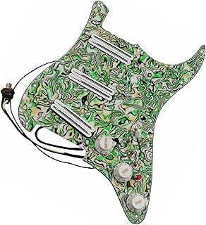 Pickguard White Pickup Dual Hot Rails Humbucker Pickup Versatility Pre-Wired Pickguard For Guitars guitar pickguard pickup