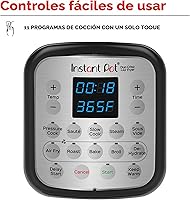 Vista 5 de Instant Pot Duo Crisp - Freidora de aire 11 en 1 y olla eléctrica a presión con tapas para diferentes formas de cocción, freidora de aire