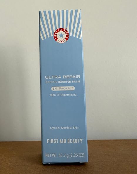 First Aid Beauty Ultra Repair Rescue Barrier Balm, 1% Dimethicone OTC Skin Protectant, Fragrance Free, Helps Relieve Dry, Red, Cracked & Irritated Skin, Sensitive Skin Safe, 2.25 oz