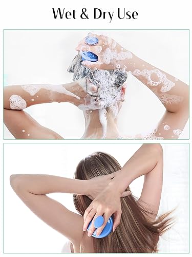 Vista 163 de Cepillo de masaje para cuero cabelludo Heeta, cepillo de silicona para aplicar champú, negro, Negro