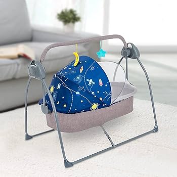Dondolo Elettrico Neonato Con Bluetooth - 5 Velocità, Timer E Telecomando, Rosa