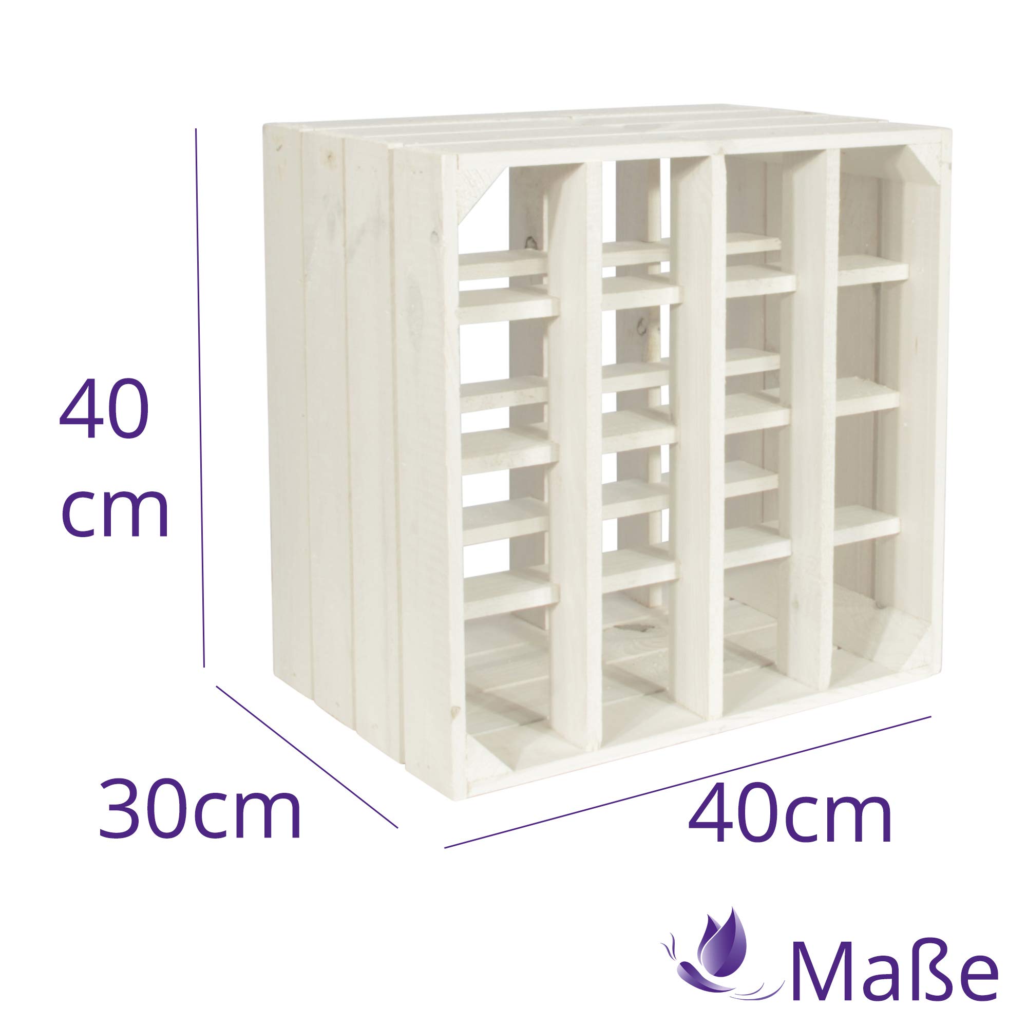 Botellero Madera, 2 Niveles 4 Botellas Estantes Para Vino, Soporte