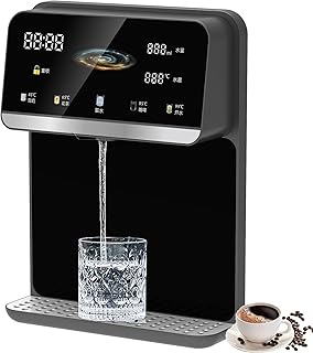 Purificador De Agua Instantáneo, Dispensador De Agua De Pared Con Alimentación De Red, Con Bloqueo Electrónico Para Niños, Control De Temperatura Dual Y Pantalla Táctil