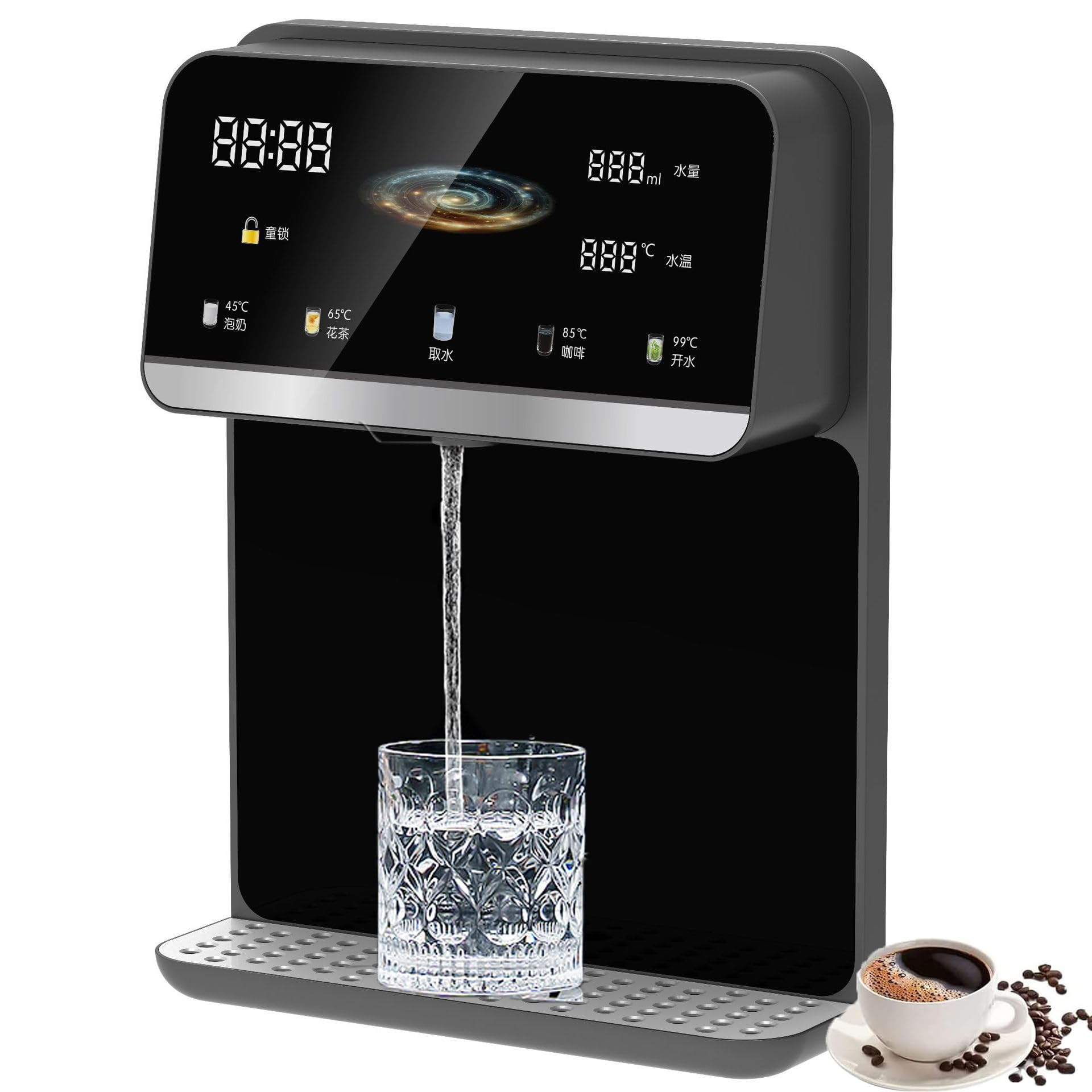 Natychmiastowy Oczyszczacz Wody, ścienny Dozownik Wody Zasilany Z Sieci, Z Elektroniczną Blokadą Dziecięcą, Podwójną Kontrolą Temperatury, Ekranem Dotykowym