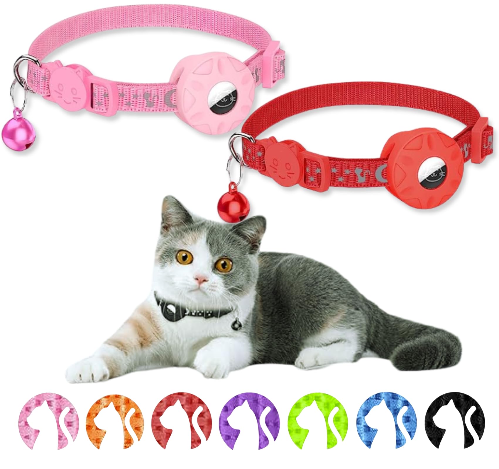 Amazon | AlxMuNao Airtag gps 猫用首輪 gps 猫 エアタグ 用の ペット