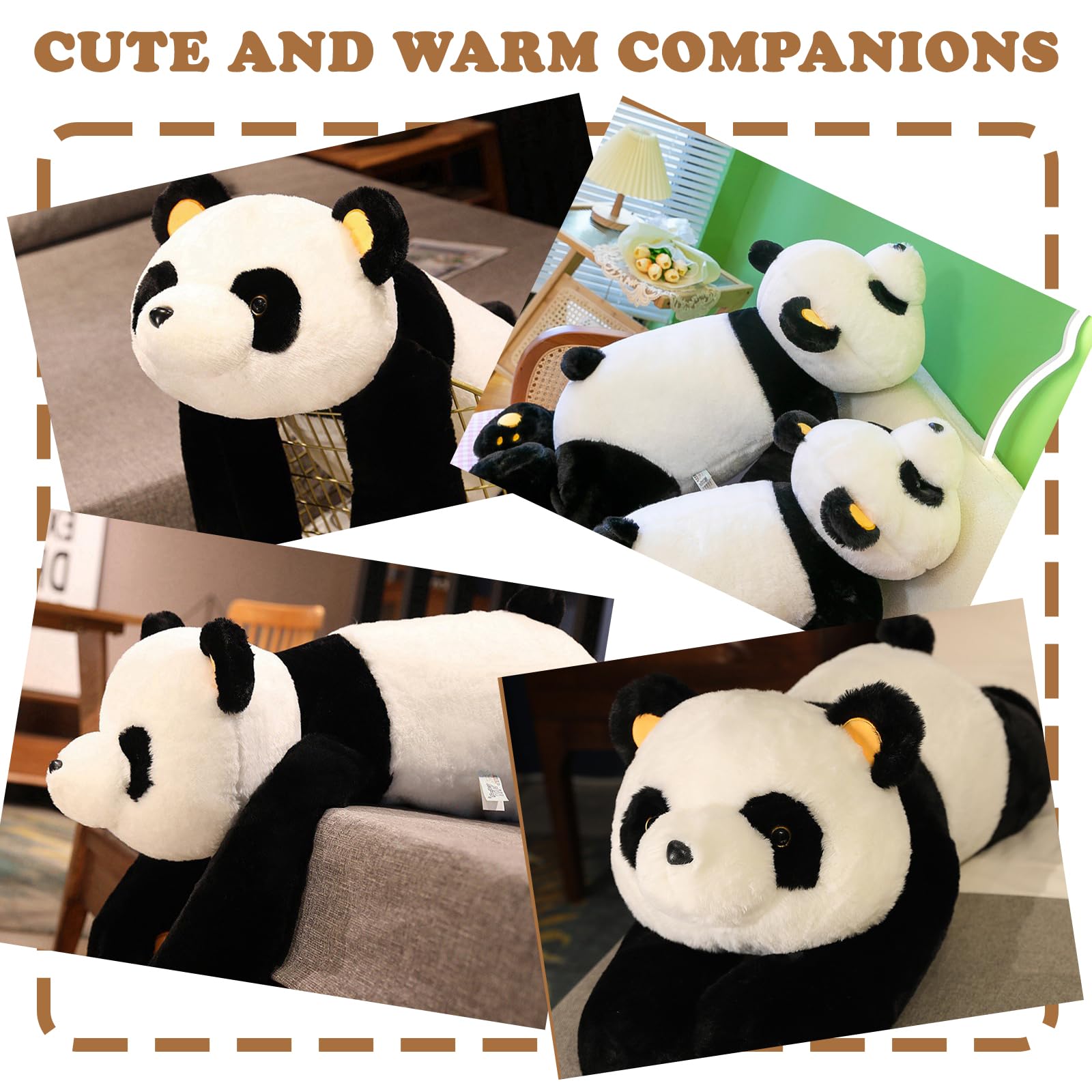 60 CM Wypchane Zwierzęta Pluszowe Zabawki z Obciążeniem Zabawki Sensoryczne dla Autyzmu Pluszowa Lalka Niepokój Uroczy Prezent Urodzinowy,1.5 KG (Panda)