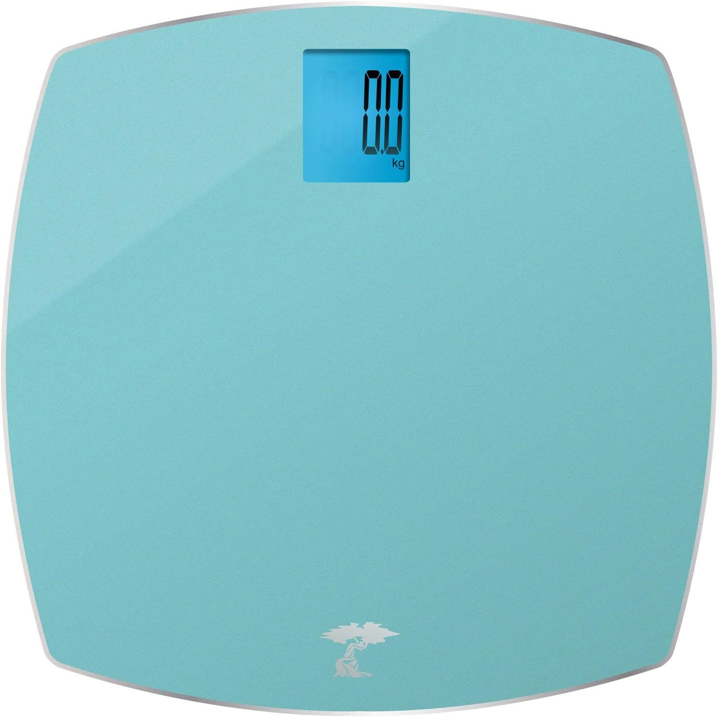ToiletTree Products 400 lb Capacity Precision Digital Glass Bathroom Scale, Blue