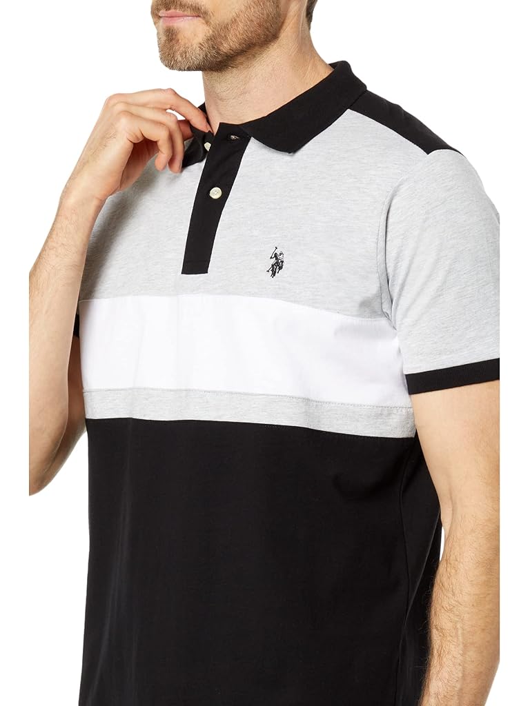 U.S. POLO ASSN. Jersey Three-Color Color-Block Knit Shirt