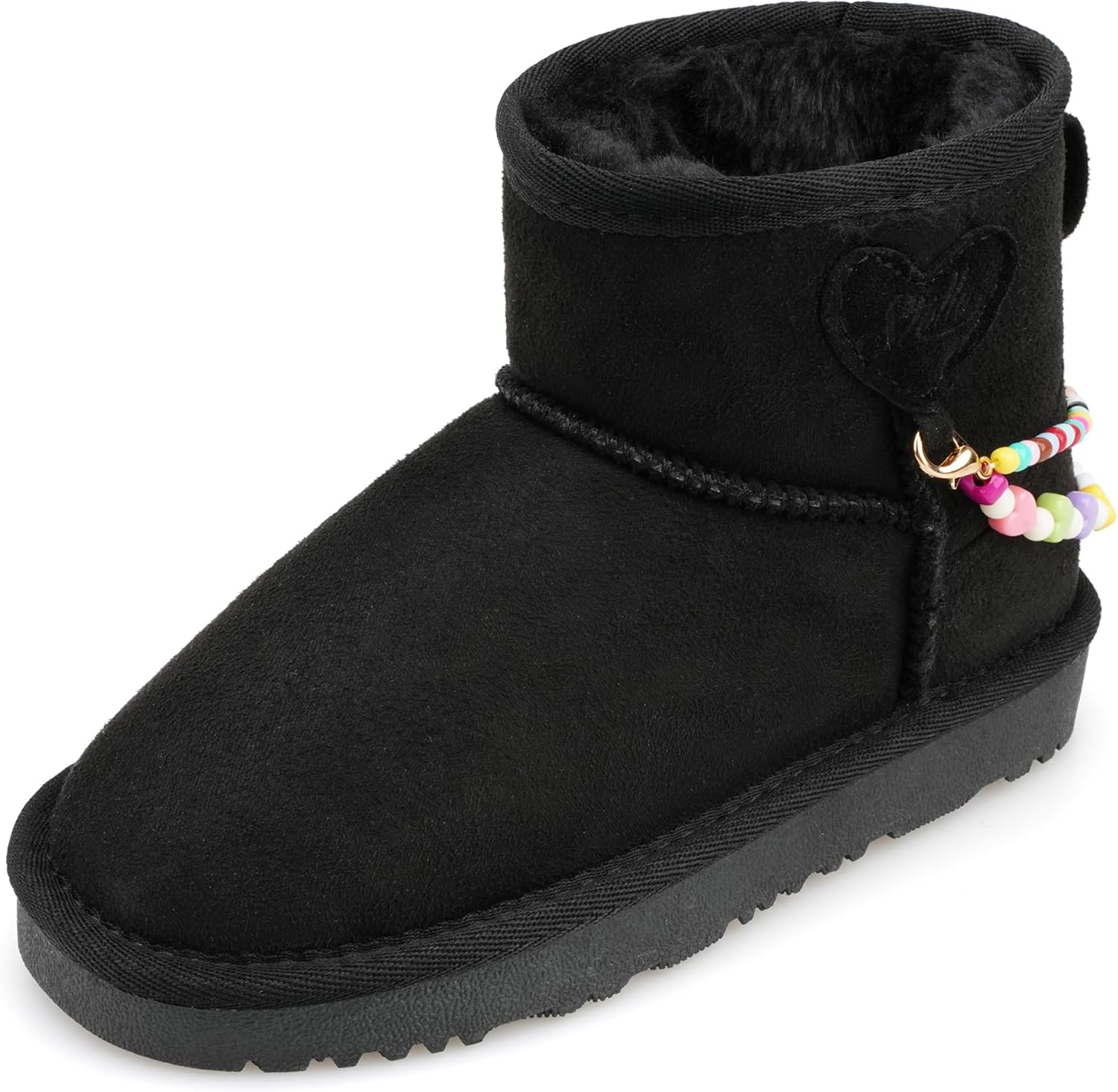 Stelle Girls Snow Boots Warm Winter Boots for Toddlers/Little/Big Kids（Black,10MT