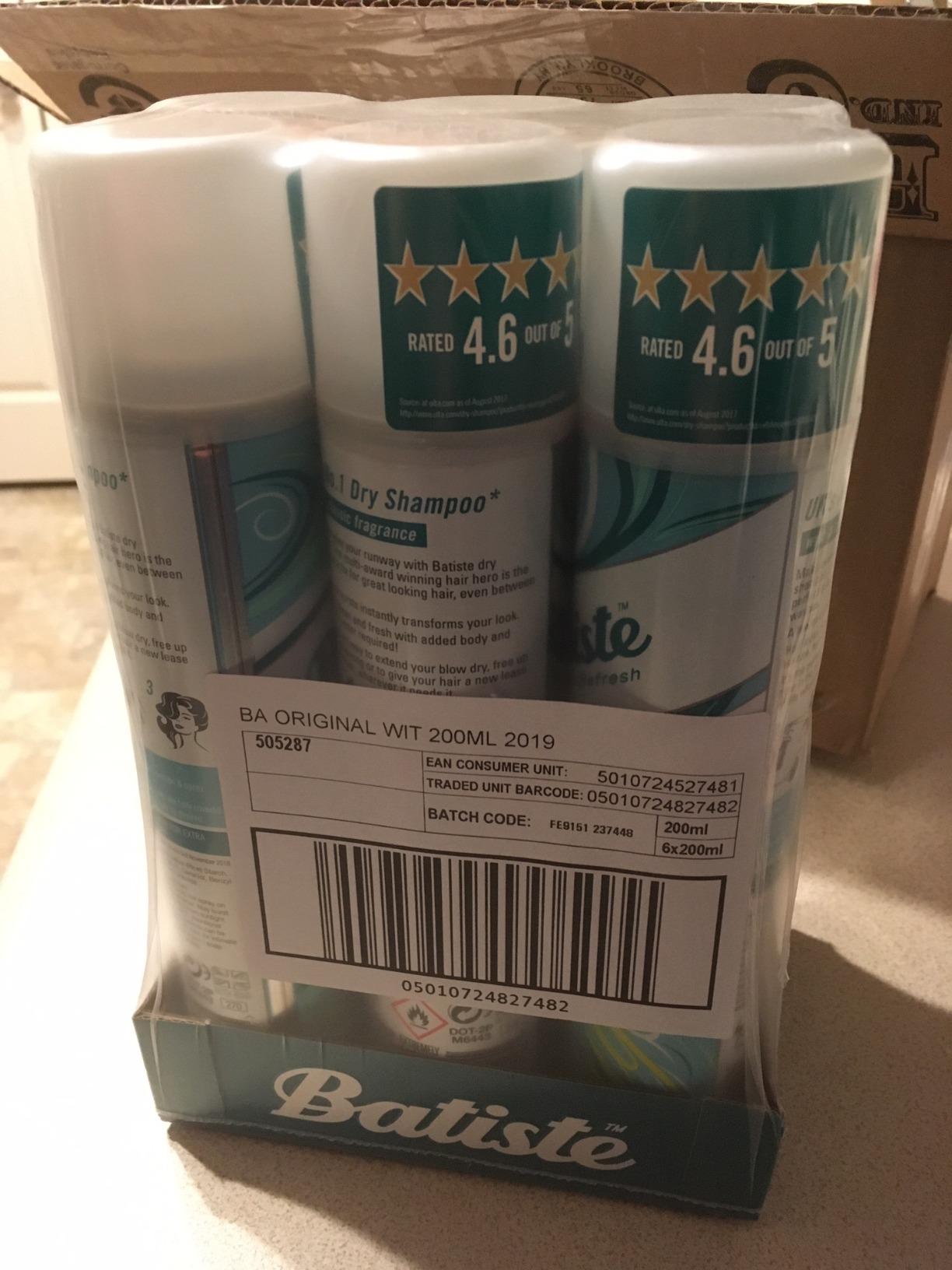 Batiste Dry Shampoo Original 200 ml (Pack of 6)