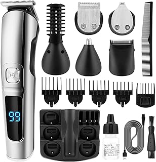 Sponsored Ad - Qreeyx Beard Trimmer for Men Electric Ear Nose Facial Hair Trimmer Cordless Hair Clippers IPX6 Waterproof B...