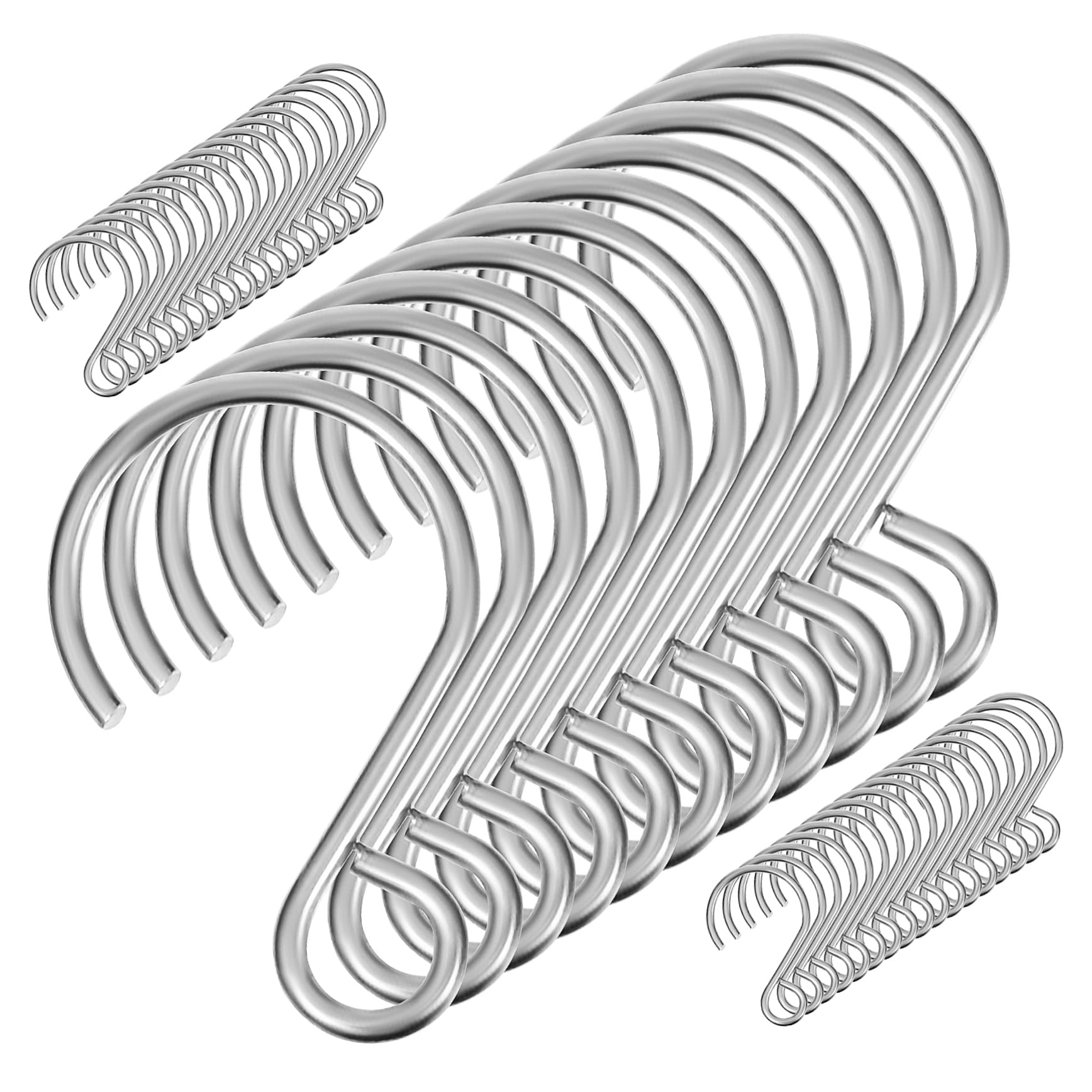 BUGUUYO 100pcs Heavy Duty Stainless Steel s Hooks Plant Hooks for Hanging No Drill Easy Install for Bathroom Kitchen Garden