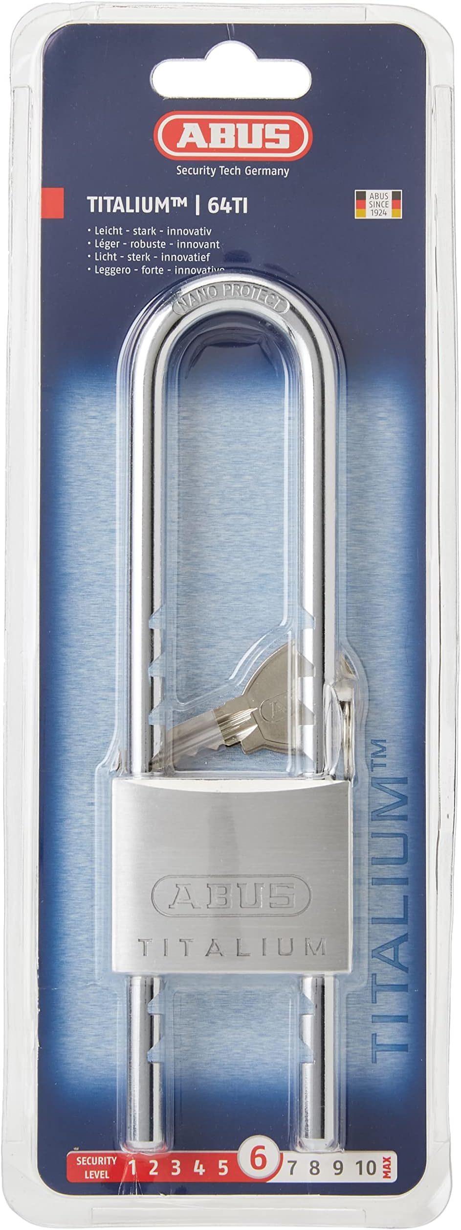 ABUS Vorhängeschloss 70AL/45 - Aluminium, Wetterfest, Sicherheitslevel 5 Orange