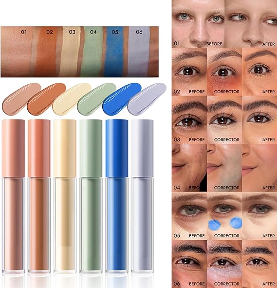 Colour Corrector - Makeup，Revolution Concealer，For Concealing Redness, Neutralizing Orange Undertones, and Highlighting, Smoothing Concealer Stick with Natural Finish (#Blue, 3ml)