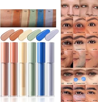 Colour Corrector - Makeup,Revolution Concealer,For Concealing Redness, Neutralizing Orange Undertones, and Highlighting, Smoothing Concealer Stick with Natural Finish (#Blue, 3ml)