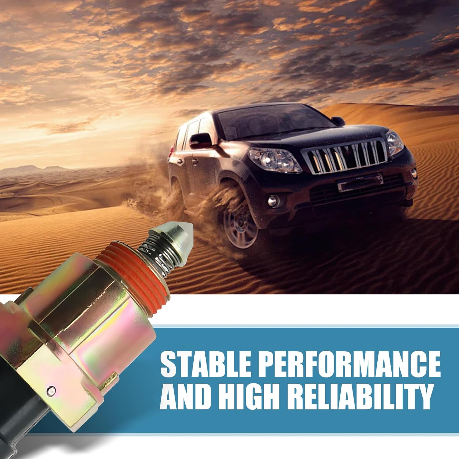 1 PC Car Plug-in Four-pin Fuel Injection Idle Air Control Valve, Idle Motor Accessories, Replacement OEM #17089062 AC102 17089062 AC1 17111281 17111286, for Cadillac Chevrolet (Black & Gold)