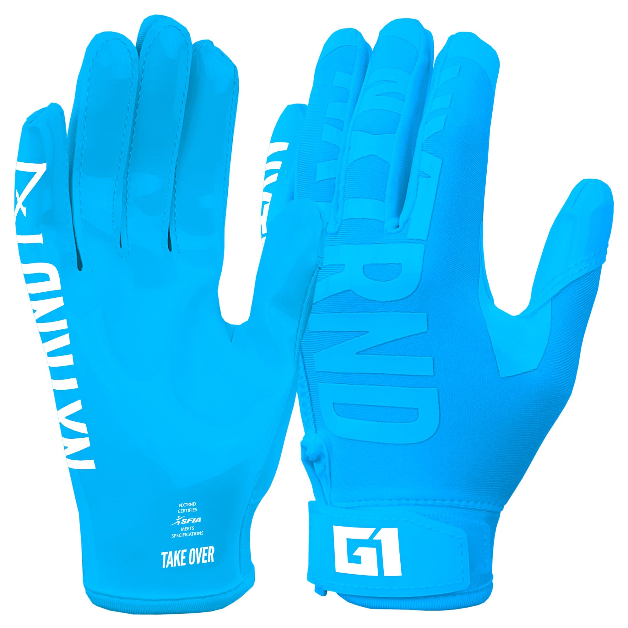 Nxtrnd G1 Youth Football Gloves, Kids Sticky Receiver Gloves