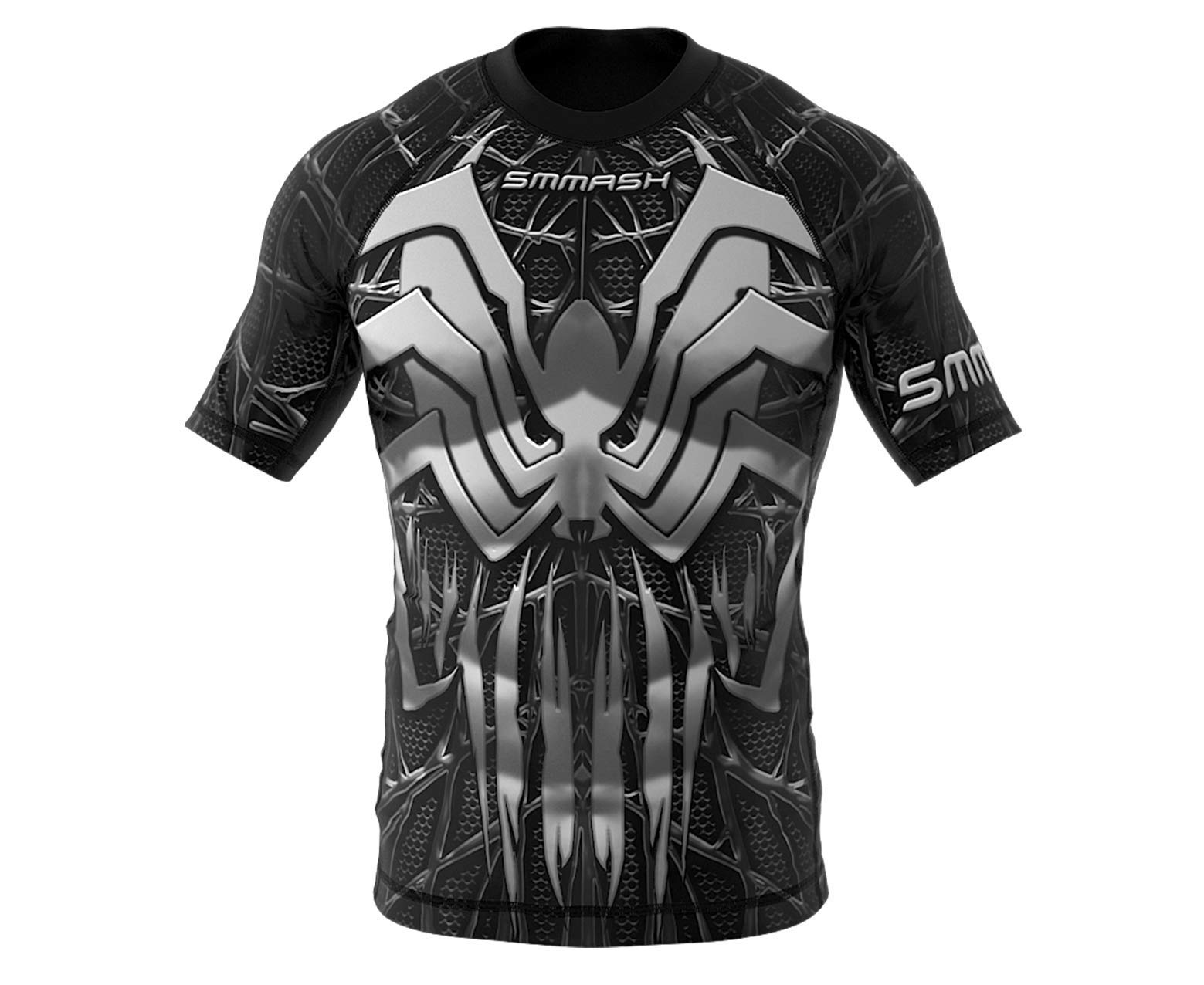 SMMASH Helion Rashguard Hombre Manga Corta, Camisetas Hombre para MMA, Artes Marciales, Krav Maga, BJJ, K1, Karate, Material Transpirable y Antibacteriano — view 50