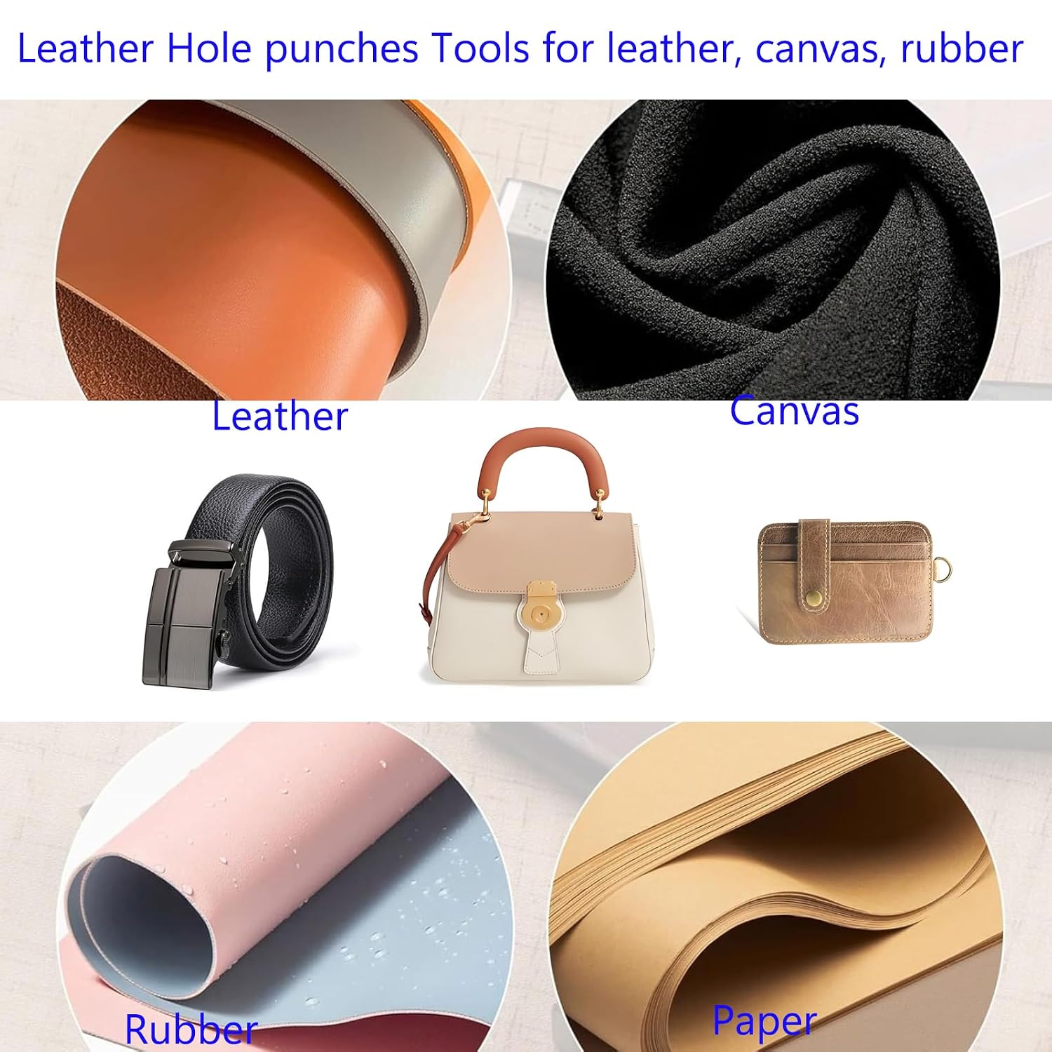 Leather Cutting Dies with Hammer and Mat, 52 Shapes Leather Hole Punch Tool Hollow Punch Cutter Tool for Belts, Cutting Tool for DIY Crafts