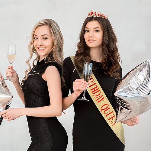 Miniatura 4 de Didder Coronas para cumpleaños de mujer, banda de cumpleaños, corona de cumpleaños, tiara de cumpleaños para mujer, banda de cumpleaños para mujer