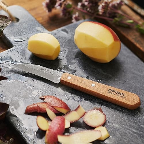 Miniatura 41 de Opinel Les Essentials - Juego de cuchillos de cocina pequeños de 4 piezas, cuchillo de pelar, cuchillo dentado, pelador, cuchillo para verduras, 50S