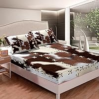 Vista 9 de jejeloiu Sea Turtle Sheet Set Ocean Creature Themed Sheets with Deep Pocket Fitted Sheet Sea Underwater World Bed Sheets Set Bed Reptile Tortoise