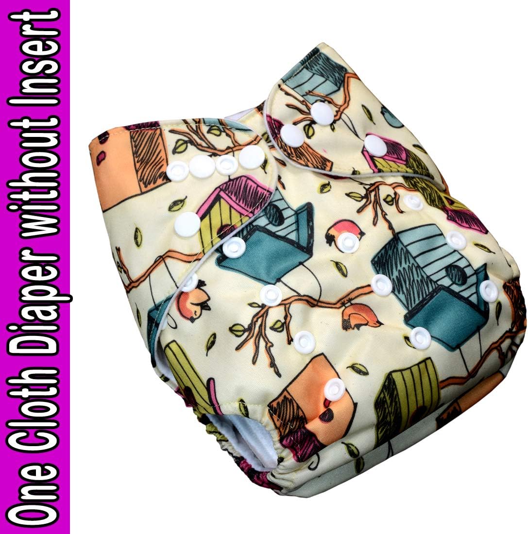 MOMY MOMReusable Baby Cloth Diaper | Washable Newborn Nappy; No Insert Included, 0-24 Months (Moon Mist)