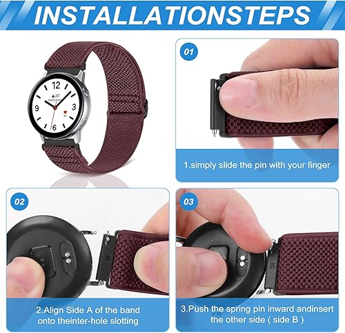 Miniatura 3 de Compatible con correas de reloj de 0.630 in, 0.709 in, 0.748 in, 0.787 in, 0.866 in, 0.945 in, correa de repuesto de liberación rápida, correas