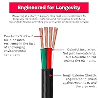 Vista 6 de DuctlessAire - Cable de control de 4 conductores de calibre 14 de 50 pies para sistemas de bomba de calor mini split sin conductos, grado