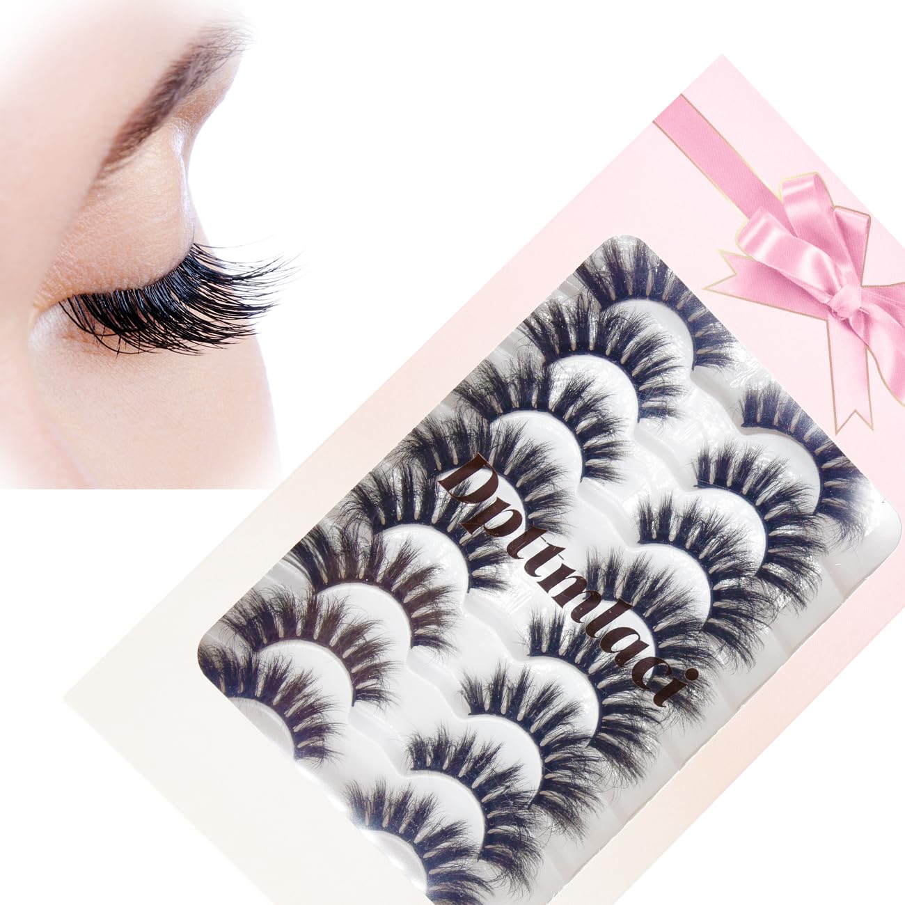 Cat Eye Fairy Eyelashes Fuzzy Full False Eyelashes Wispy Fake Eyelashes Fox Eye Lashes Kit 10pairs Manga cat
