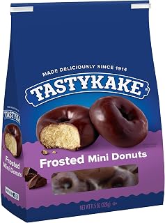 Tastykake Frosted Mini Donuts 11.5 oz Resealable Bag - Rich, Sweet Snack for Breakfast or Anytime Treat