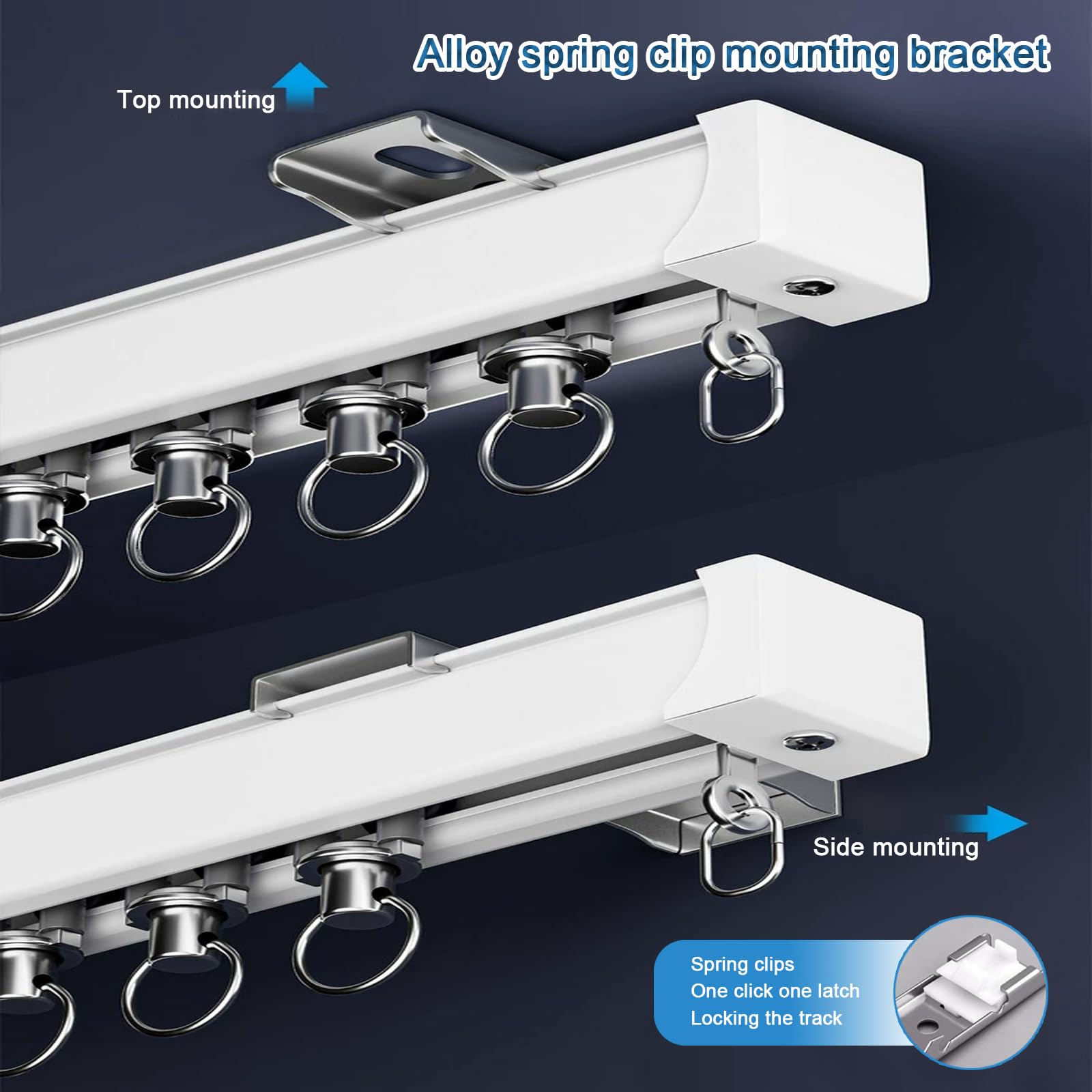 Decken- Oder Wandmontage Aluminium Vorhangschiene Stummen Gardinenschiene (6m)